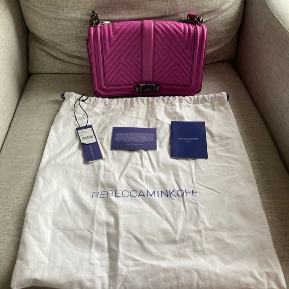 Rebecca Minkoff Orchid Pink Quilted Crossbody Bag / Purse - Picture 2 of 14